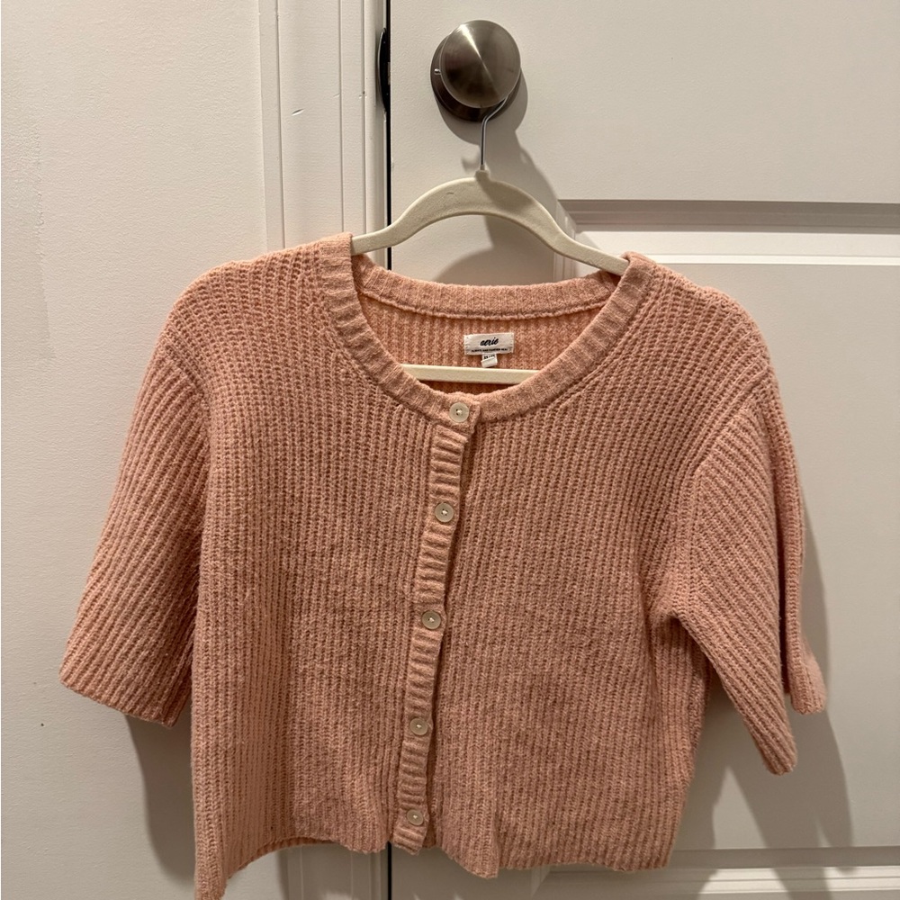 Aerie unreal Soft Pink Knit cardigan